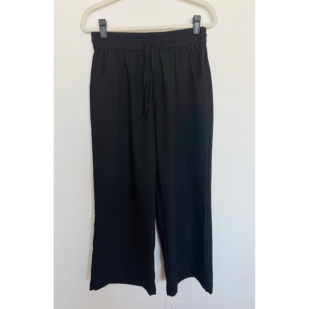 Women’s Drawstring Waist Wide Leg Palazzo  Beach Pants Loose Fit Pockets Sz Lg.